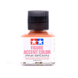 FIGURE ACCENT COLOR DELINEAMENTO ROSA MARROM COM PINCEL APLICADOR 40ML PARA REALÇAR MODELOS DE FIGURAS TAMIYA TAM 87201